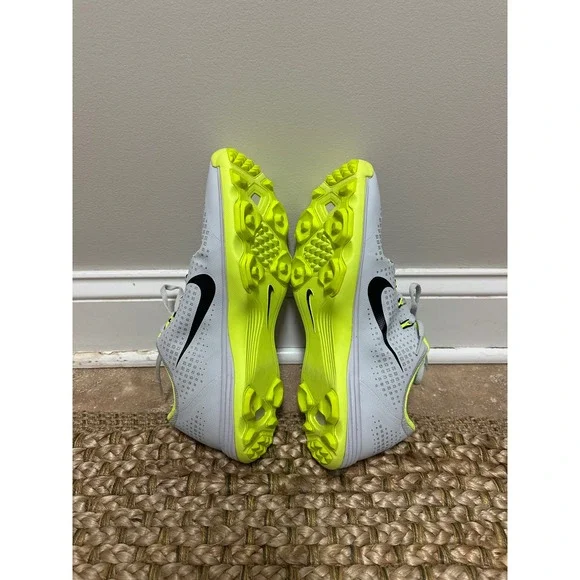 Nike Lunar Vapor Storm‎ Golf Shoes Men 11.5 Grey Neon Yellow Cleats Spikeless